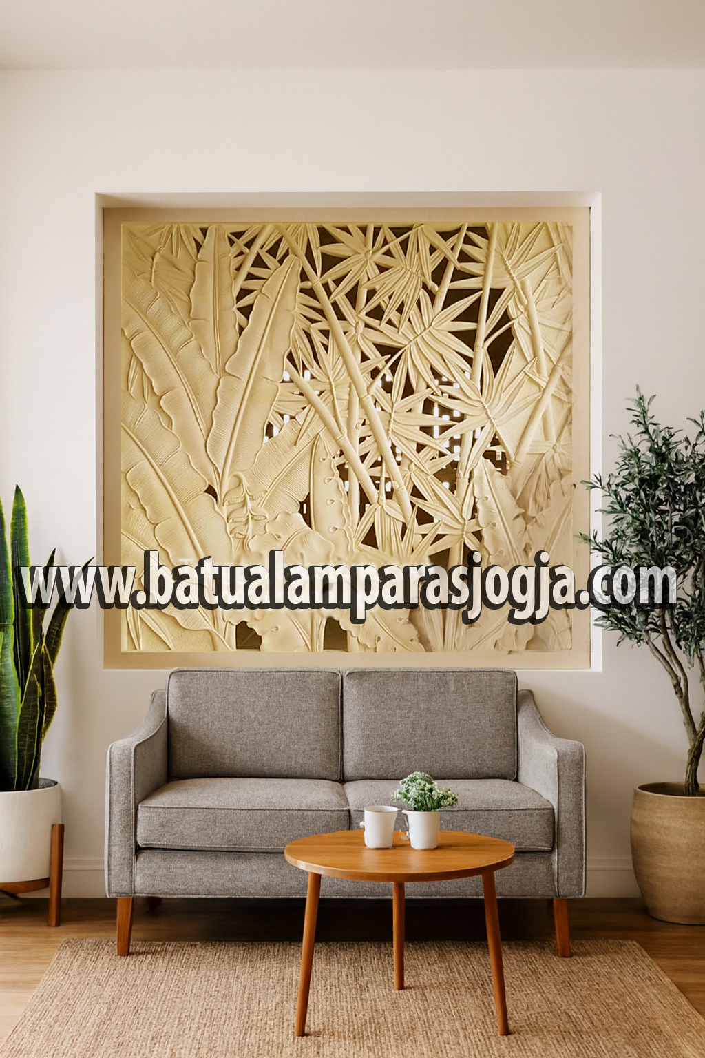 Relief Loster Ventilasi – Motif Daun Pisang & Bambu