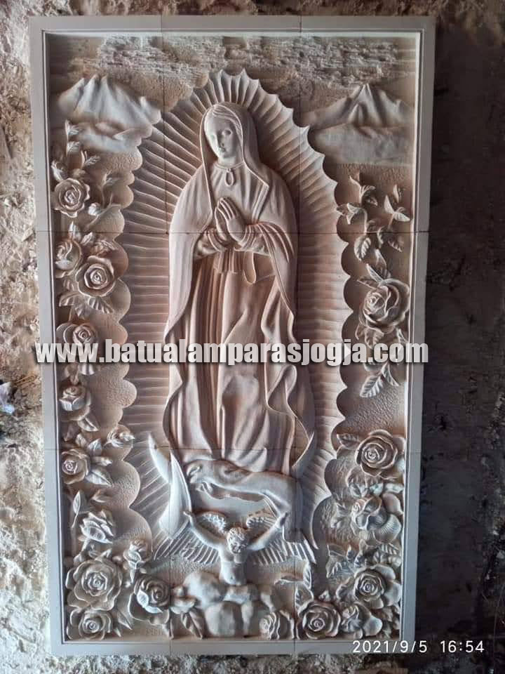 Relief Virgin of Guadalupe ( Bunda maria ) Dekorasi Spiritual dalam Ruangan - Gambar 2
